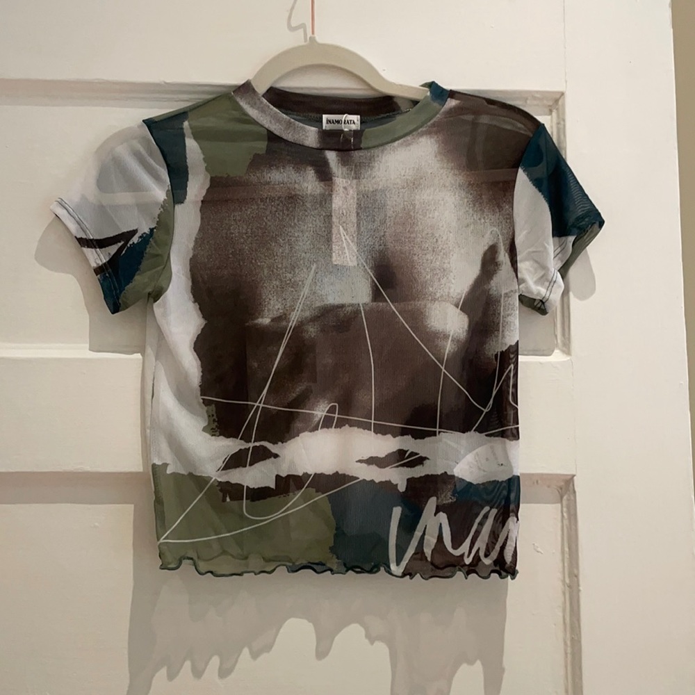 Inamorata never worn sheer crop top size M